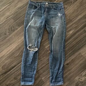 LC Lauren Conrad Distressed Mid-rise Skinny Jeans